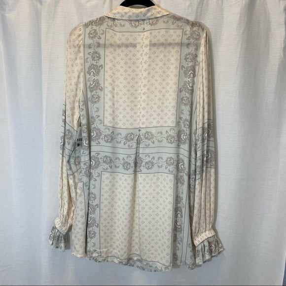 Free People Changing Times Print Tunic in White/Blue - Picture 7 of 10